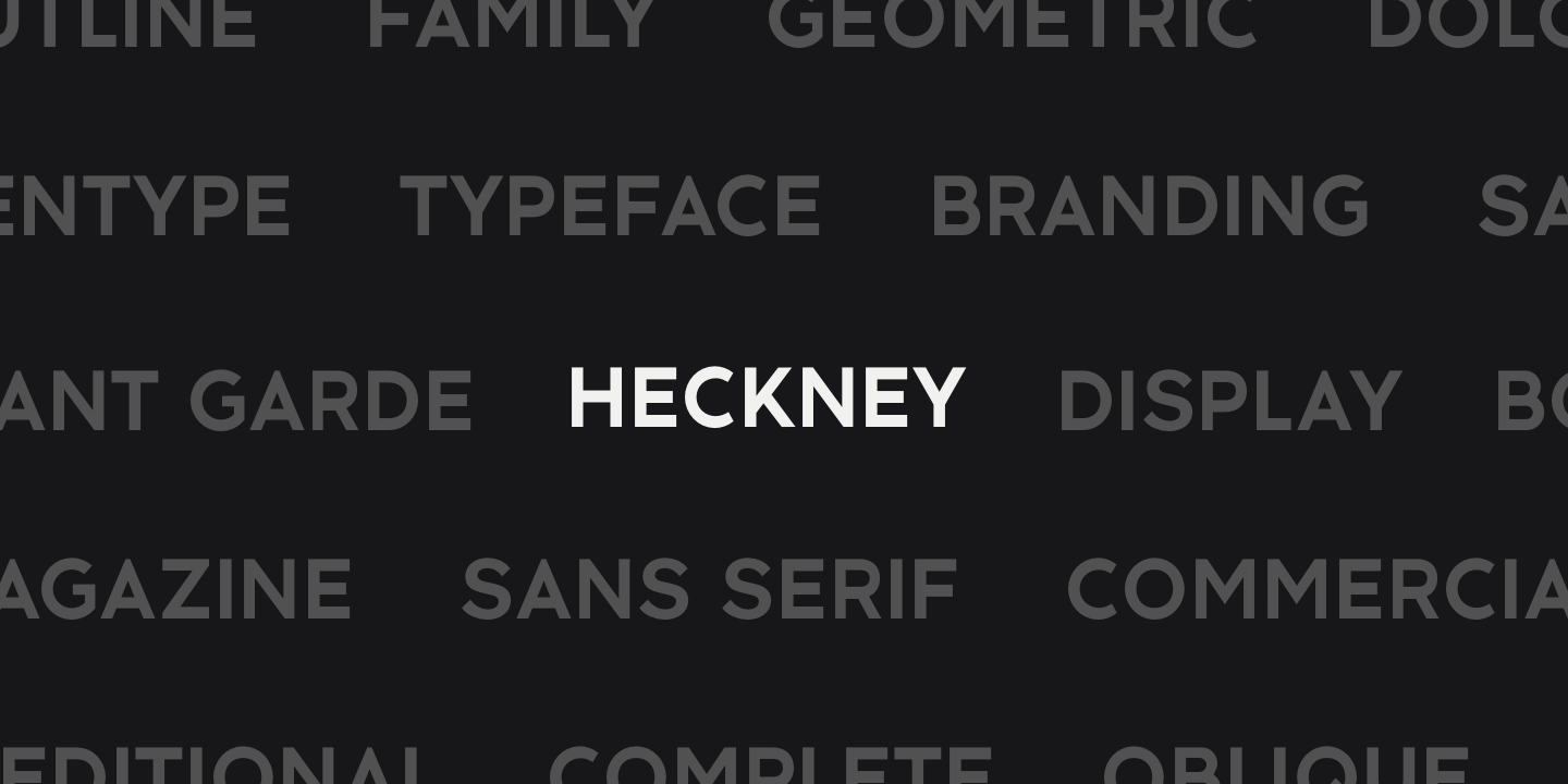 Ejemplo de fuente Heckney 90 #3